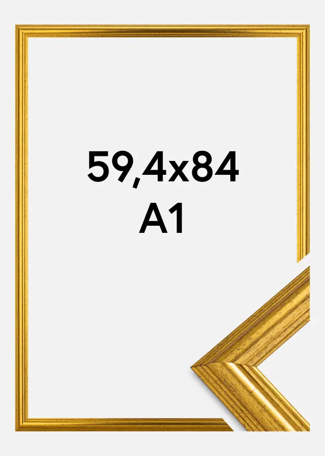 Ramme Västkusten Akrylglass Gull 59,4x84,1 cm (A1)