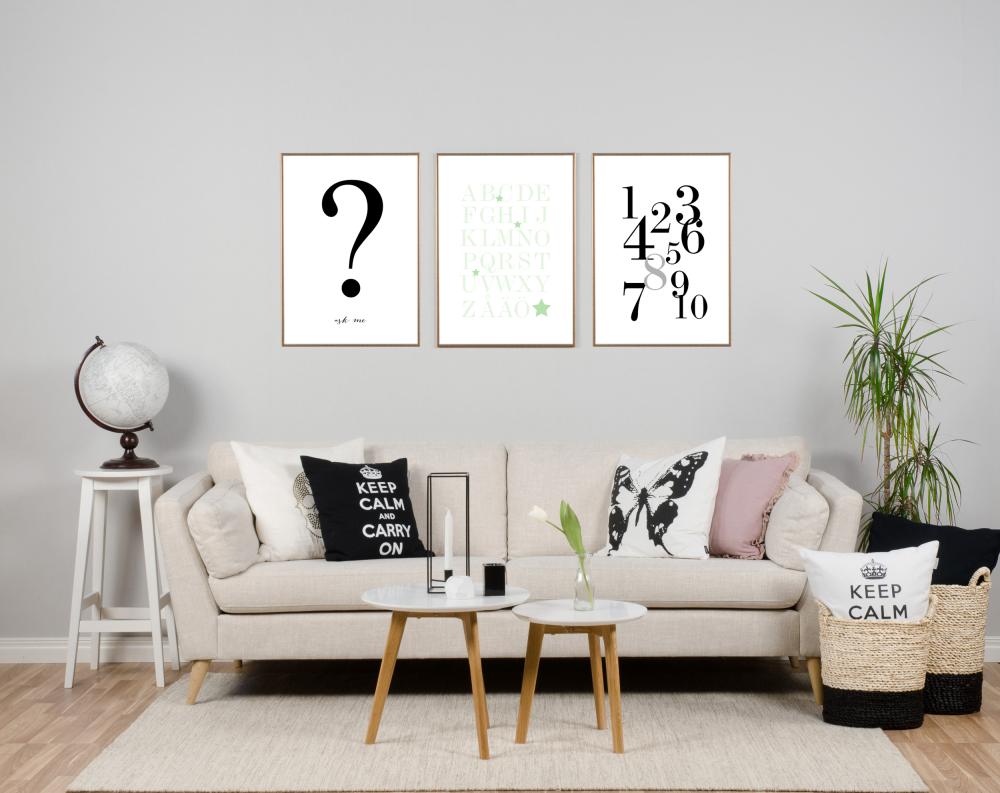 1-10 - Svart/grå Plakat