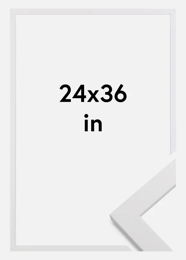 Ramme White Wood Akrylglass 24x36 inches (60,94x91,44 cm)