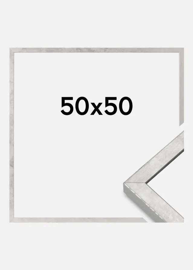Ramme Ares Akrylglass Sølv 50x50 cm