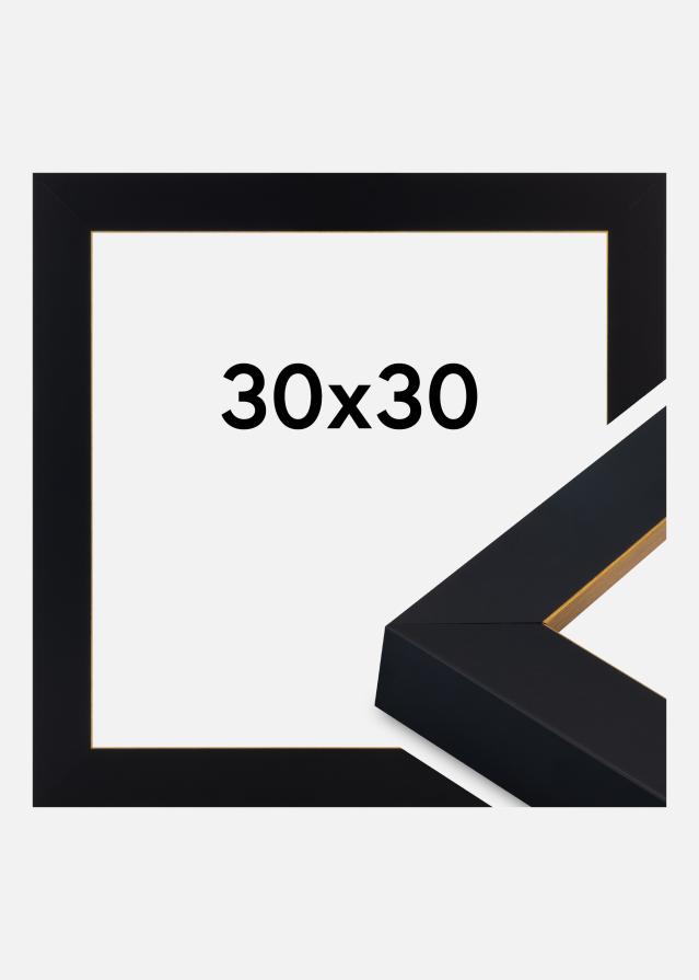 Ramme Sussex Akrylglass Svart/Gull 30x30 cm