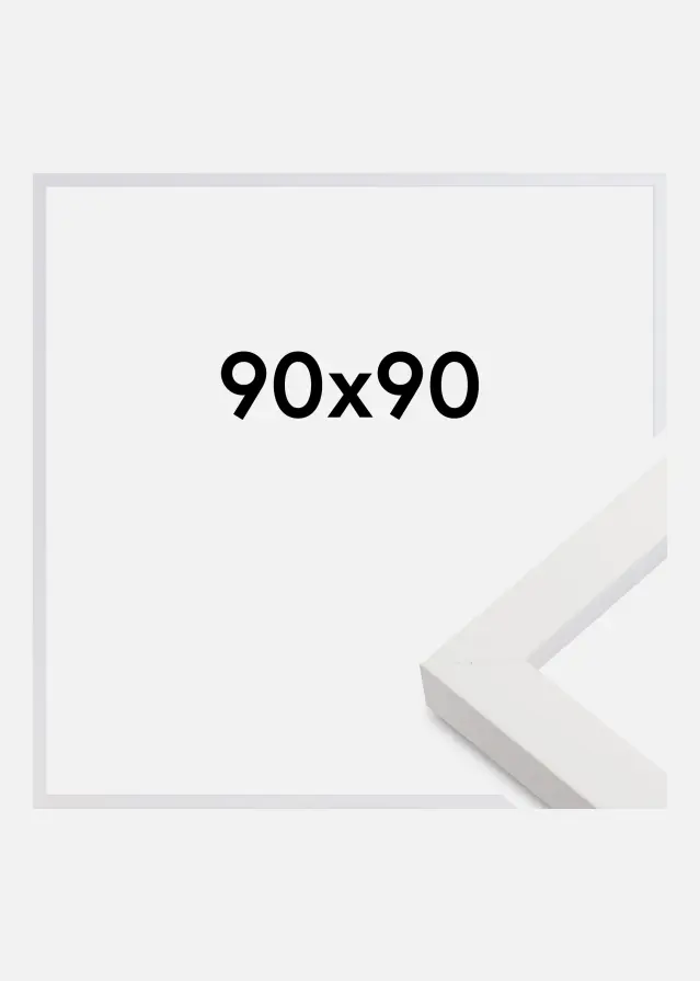 Ramme Blocky Akrylglass Hvit 90x90 cm
