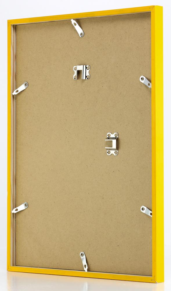 Ramme E-Line Gul 30x40 cm - Passepartout Svart 21x29,7 cm (A4)