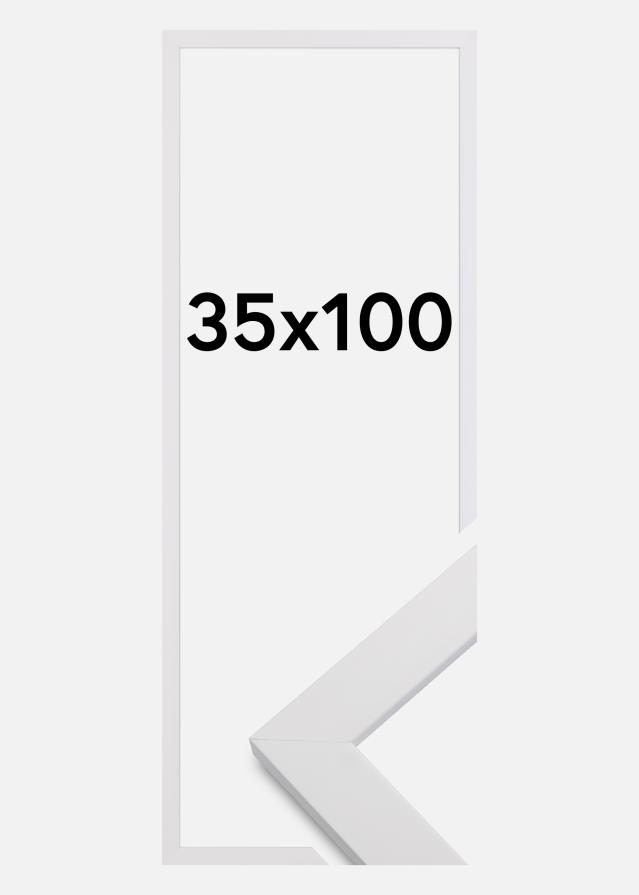 Ramme White Wood Akrylglass 35x100 cm