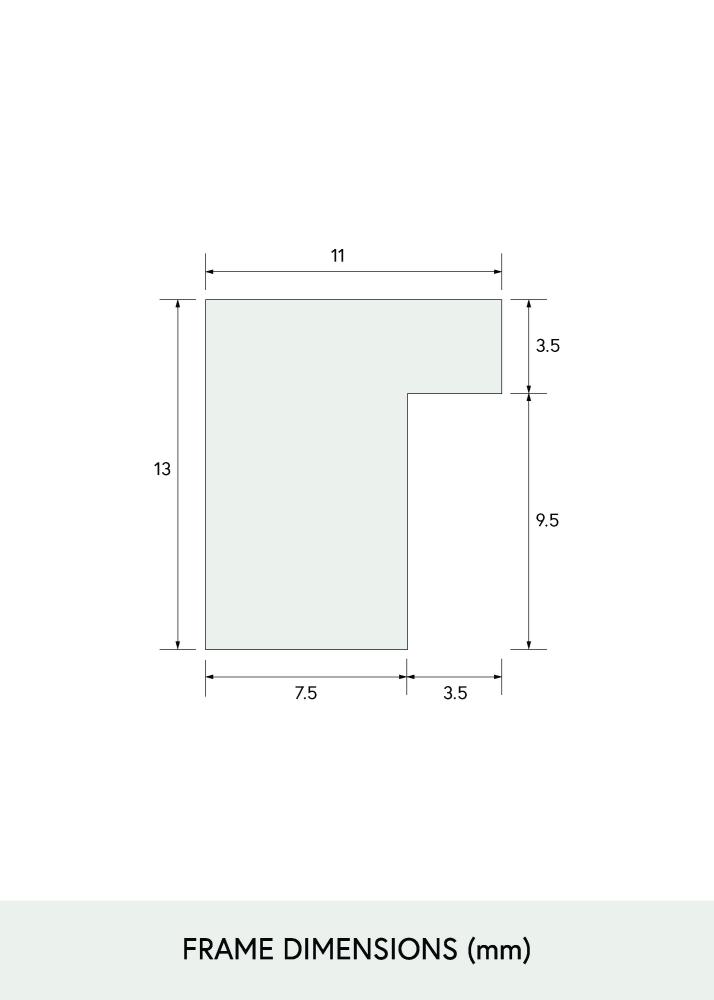 Ramme Smal Eik Akrylglass 32x32 cm