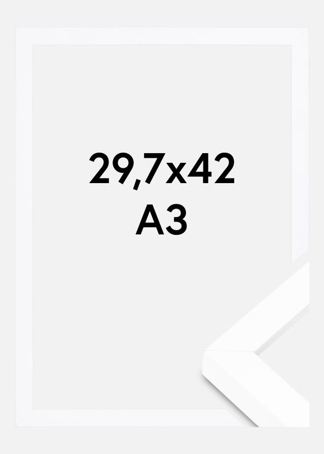 BGA Boksramme Akrylglass Hvit 29,7x42 cm (A3)