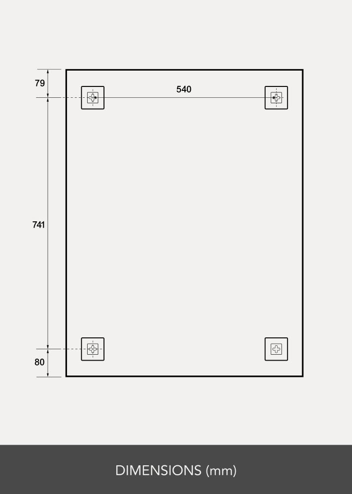 Speil Clarity 70x90 cm