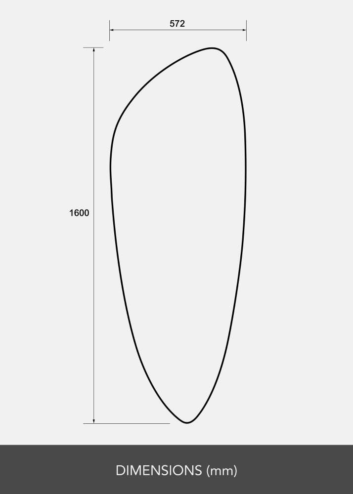 Speil Obelisk 160x57 cm