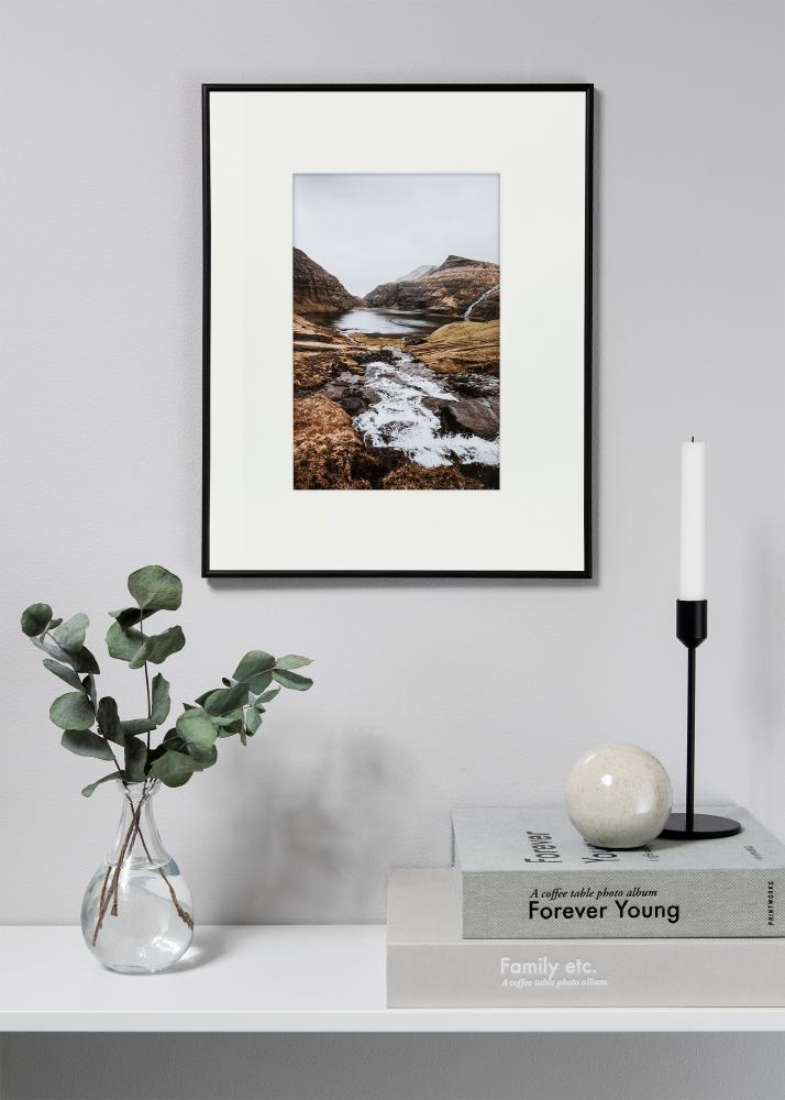 Passepartout XL Hvit (Hvit kerne) 40x50 cm (20x28,7 - A4)