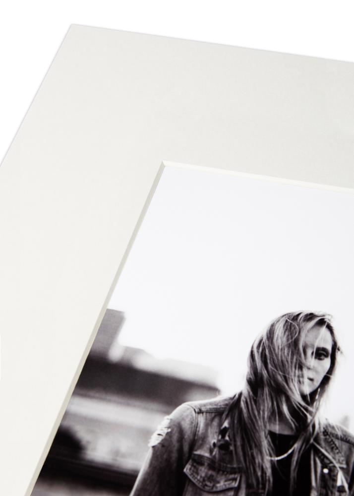 Passepartout XL Hvit (Hvit kerne) 40x50 cm (20x28,7 - A4)