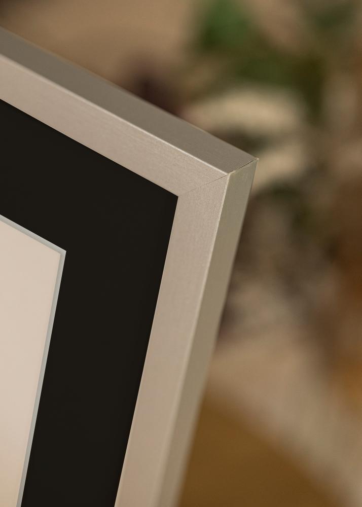 Ramme Selection Sølv 13x18 cm - Passepartout Svart 9x12 cm