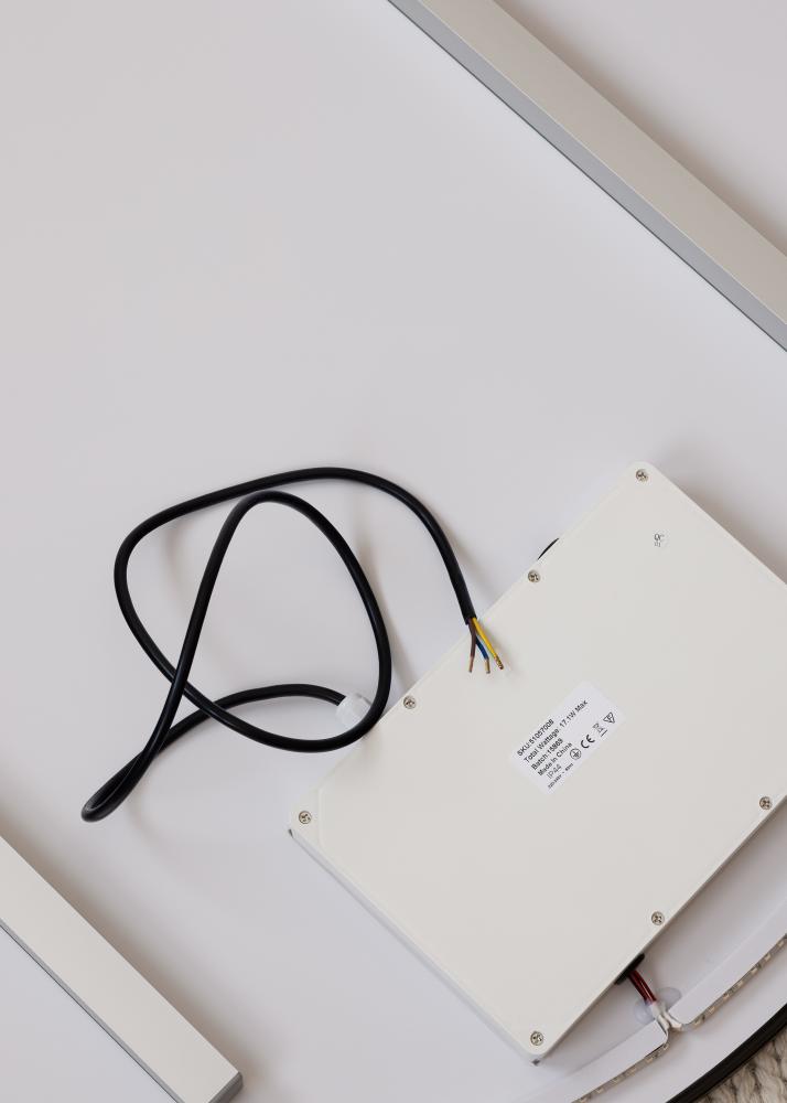 KAILA Speil Circle LED Svart 80 cm Ø