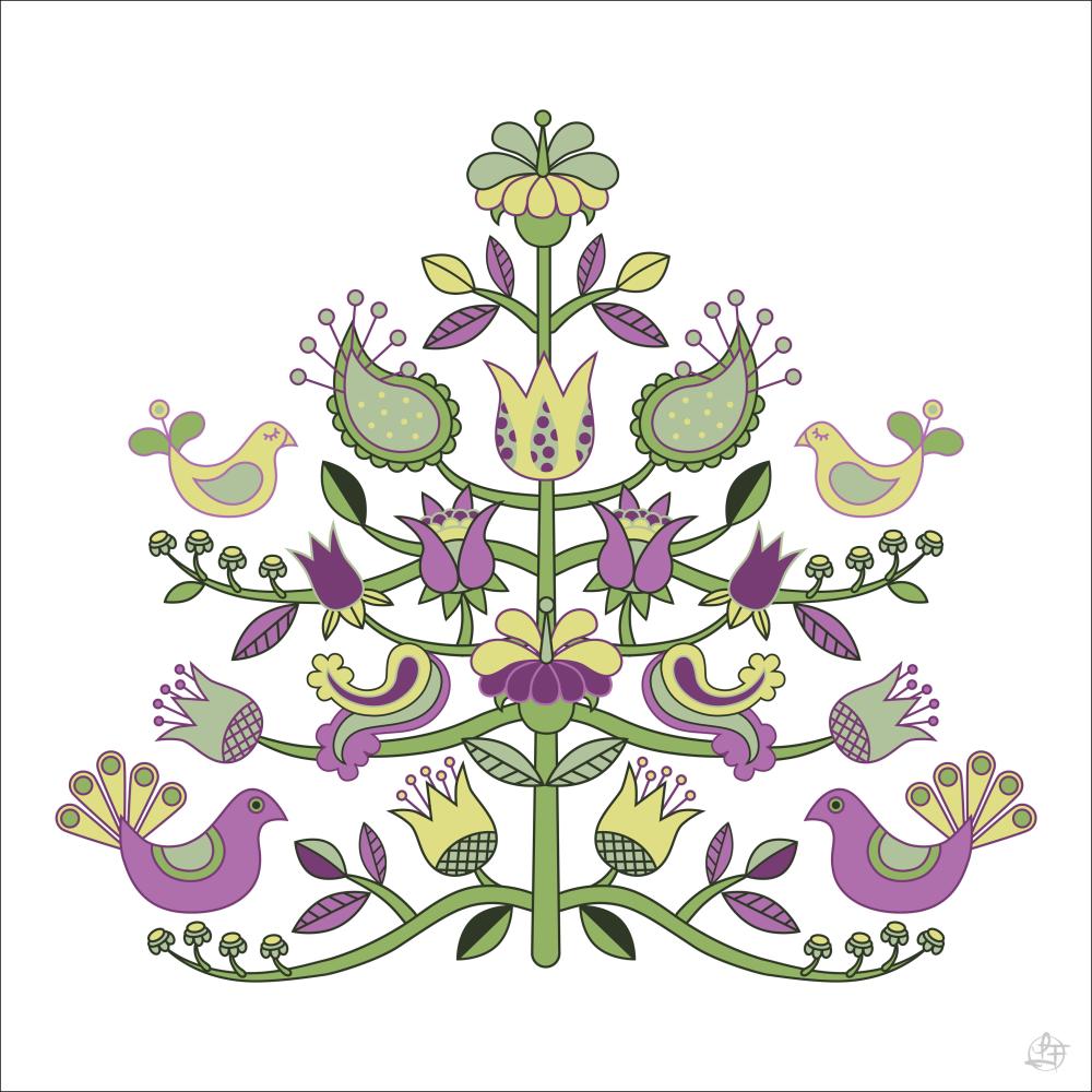 Kurbits tree green Plakat