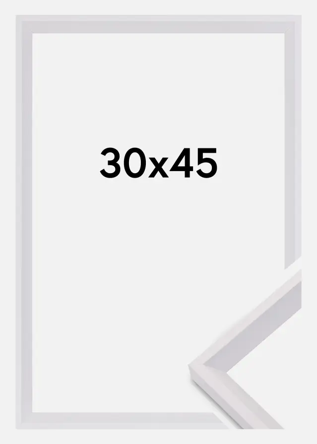 Ramme Globe Akrylglass Hvit 30x45 cm