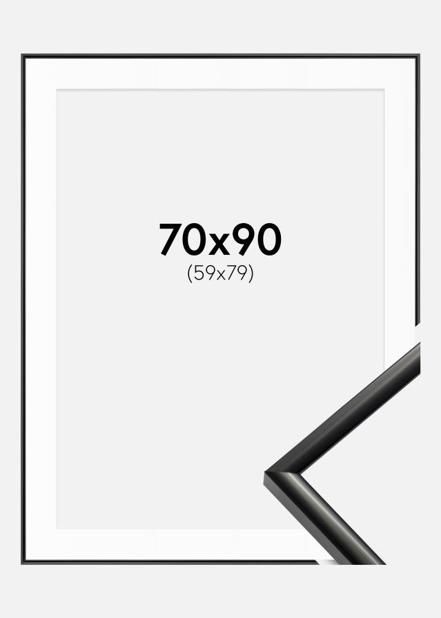 Ramme New Lifestyle Svart 70x90 cm - Passepartout Hvit 60x80 cm