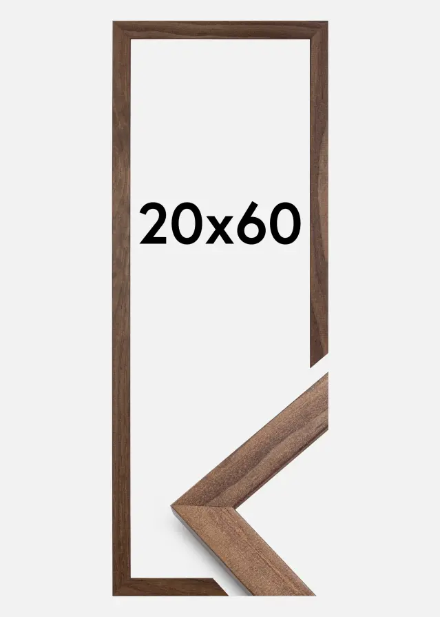Ramme Stilren Akrylglass Valnøtt 20x60 cm