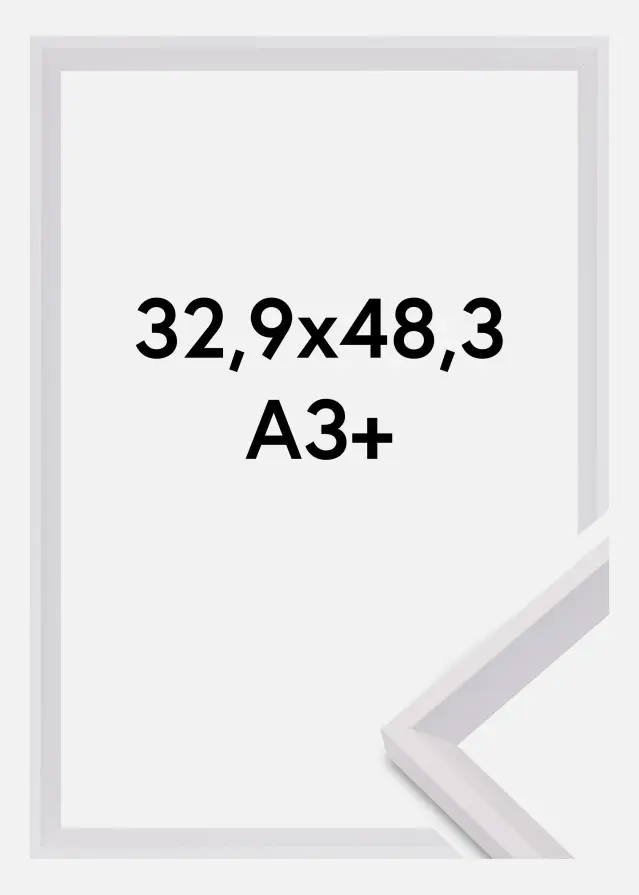 Ramme Globe Akrylglass Hvit 32,9x48,3 cm (A3+)