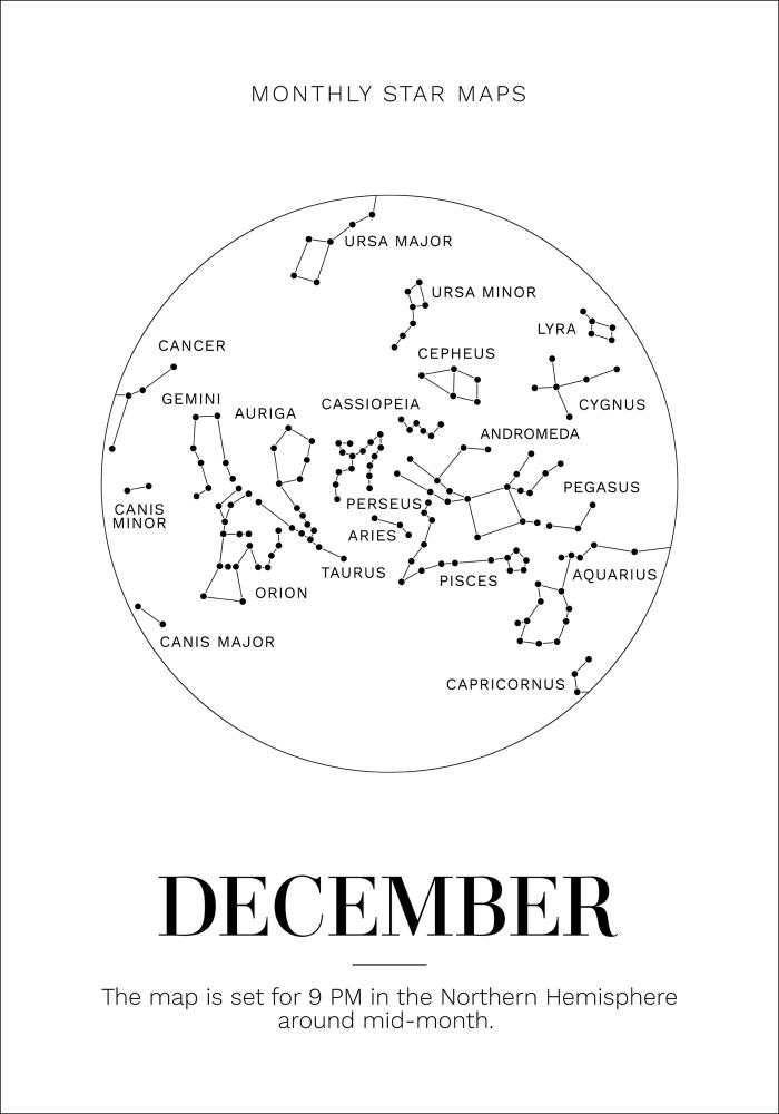 Monthly star December Plakat