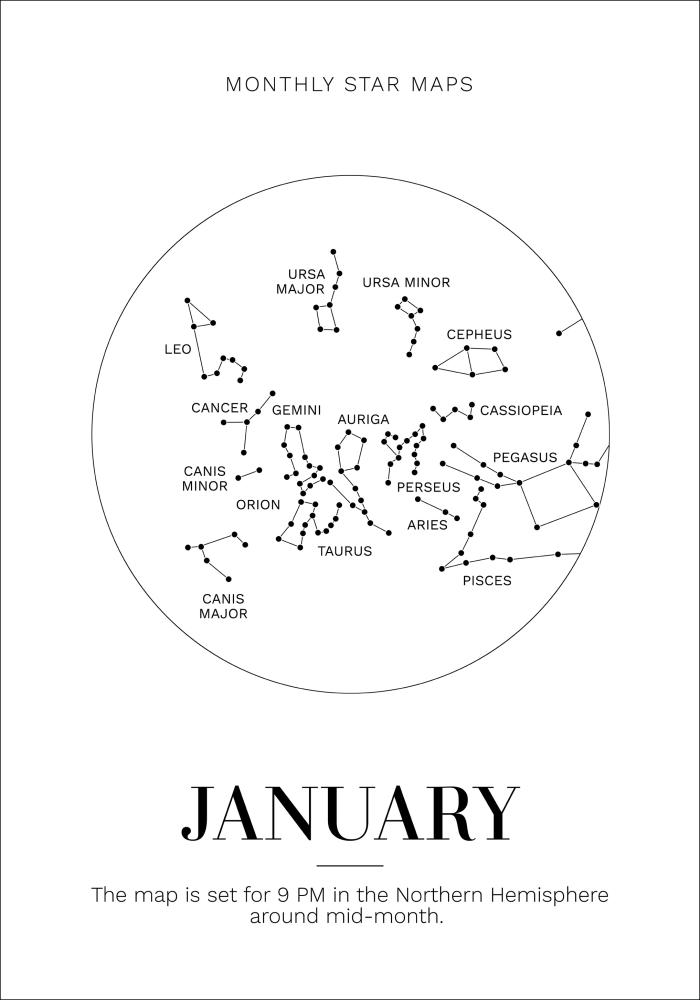 Monthly star January Plakat