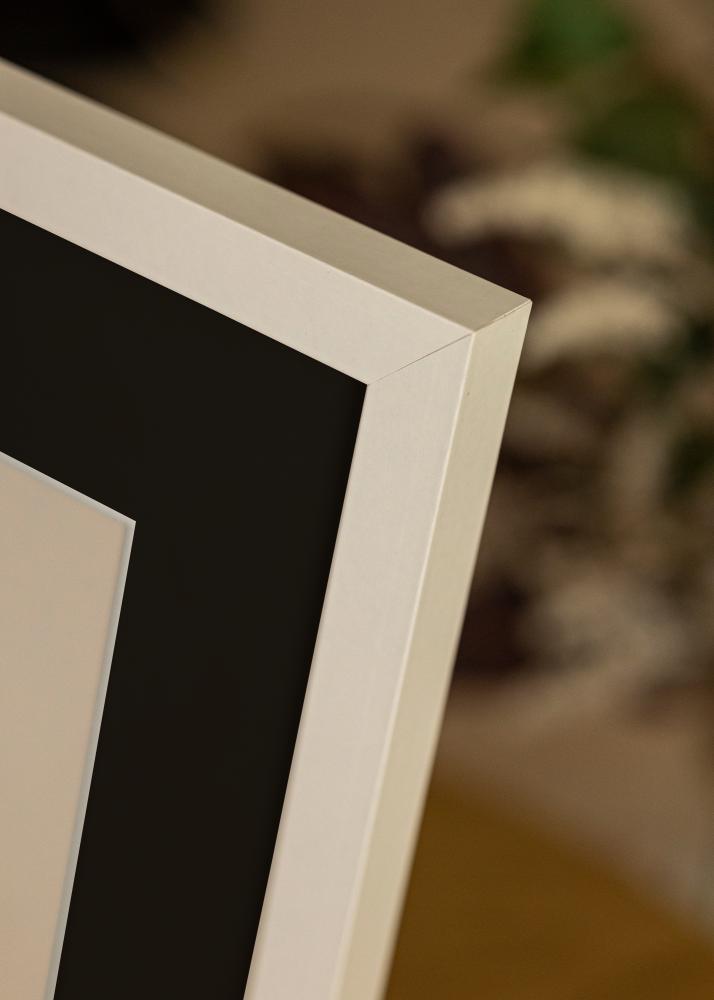 Ramme Selection Hvit 13x18 cm - Passepartout Svart 9x12 cm