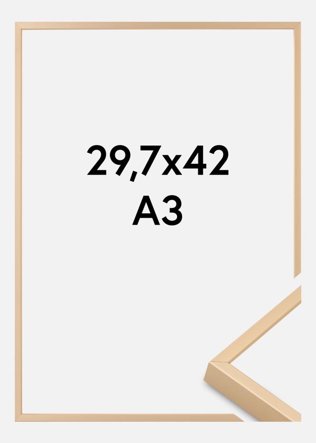 Aluminiumsramme Akrylglass Messing 29,7x42 cm (A3)