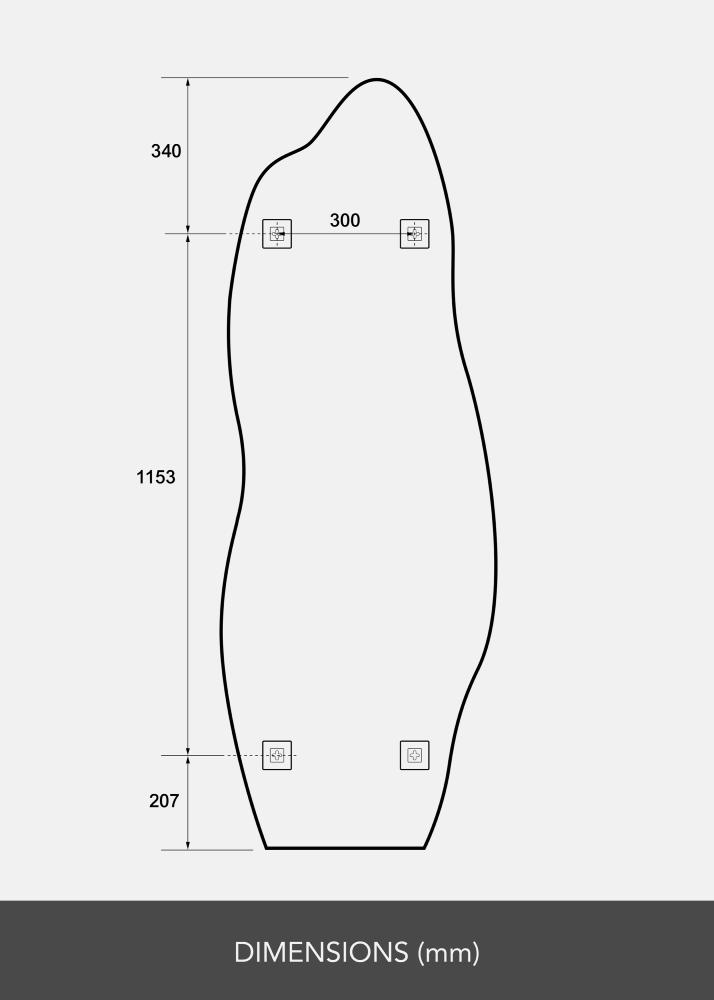 Speil Echo 60x170 cm