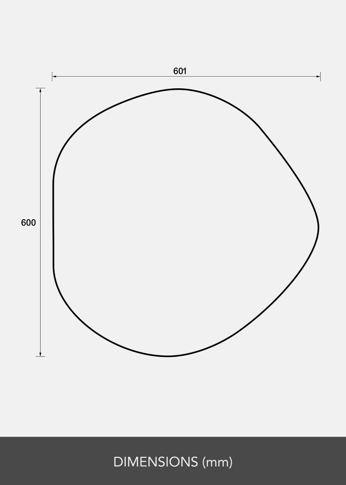 Speil Crystal Clear 60x60 cm