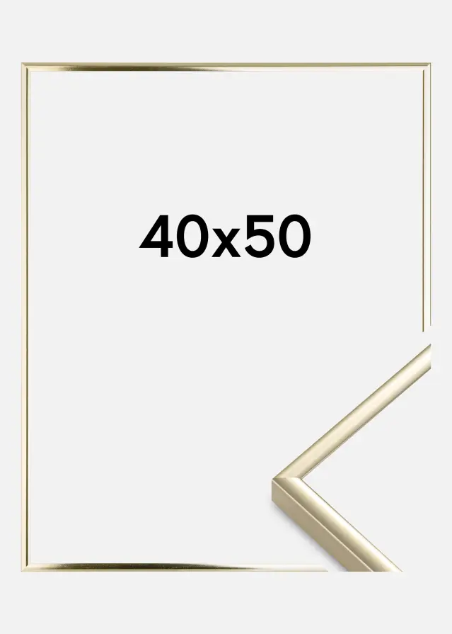 Ramme Aluminium Akrylglass Blank Gull 40x50 cm