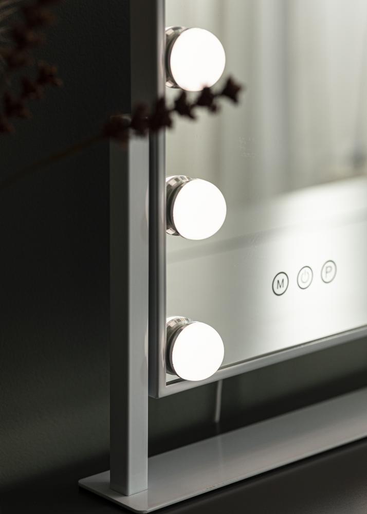 KAILA Sminkespeil Hollywood 9 Hvit 25x30 cm