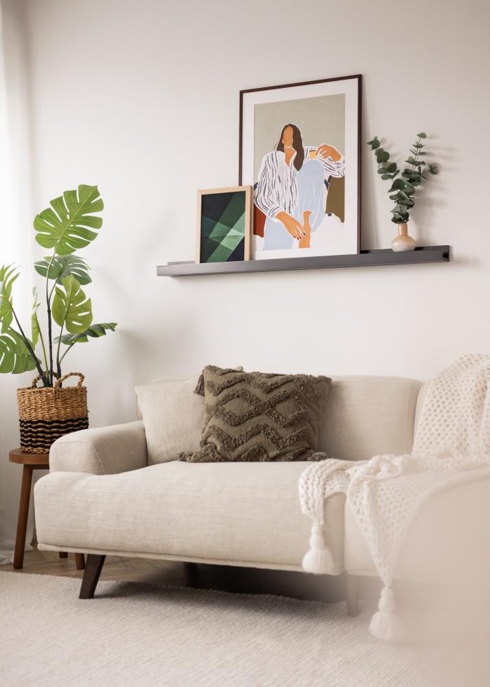 KAILA Bilderammehylle Svart 120 cm