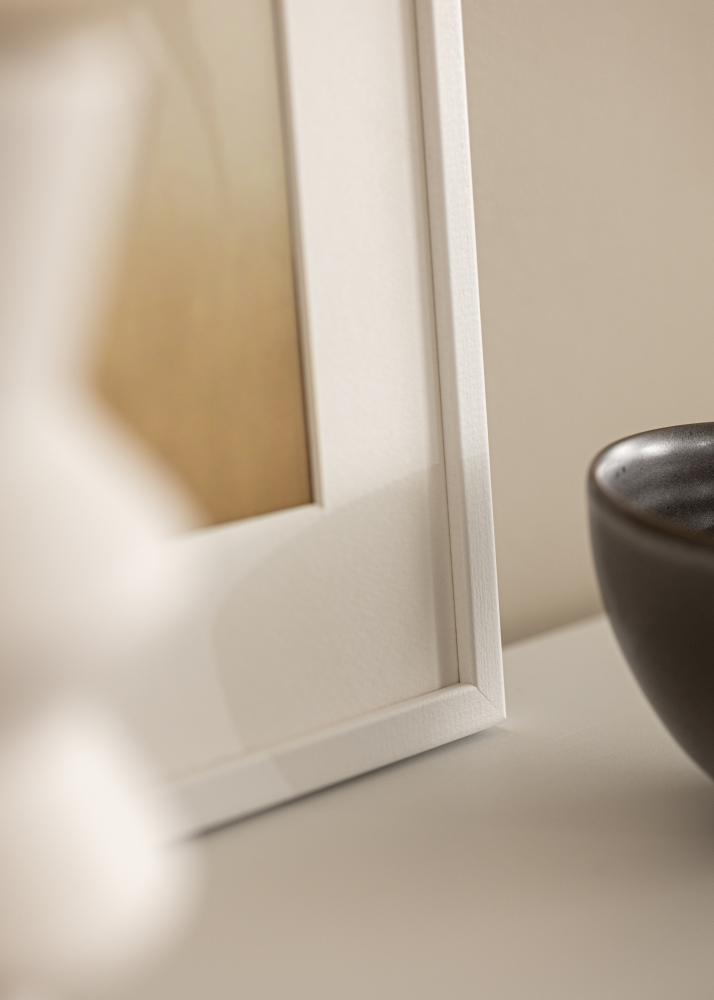 Ramme Kaspar Hvit 50x70 cm - Passepartout Hvit 16x24 inches