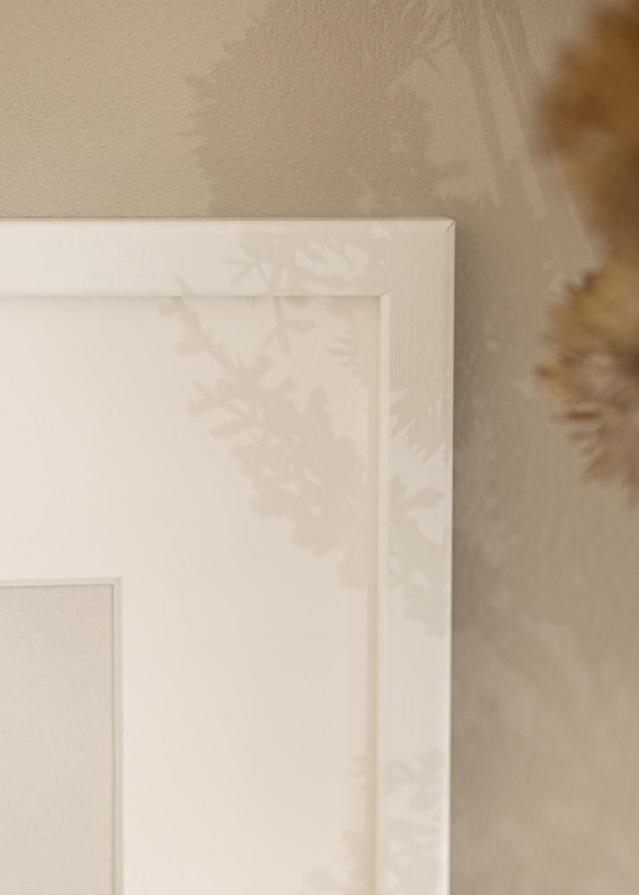 Ramme Kaspar Hvit 50x70 cm - Passepartout Hvit 16x24 inches