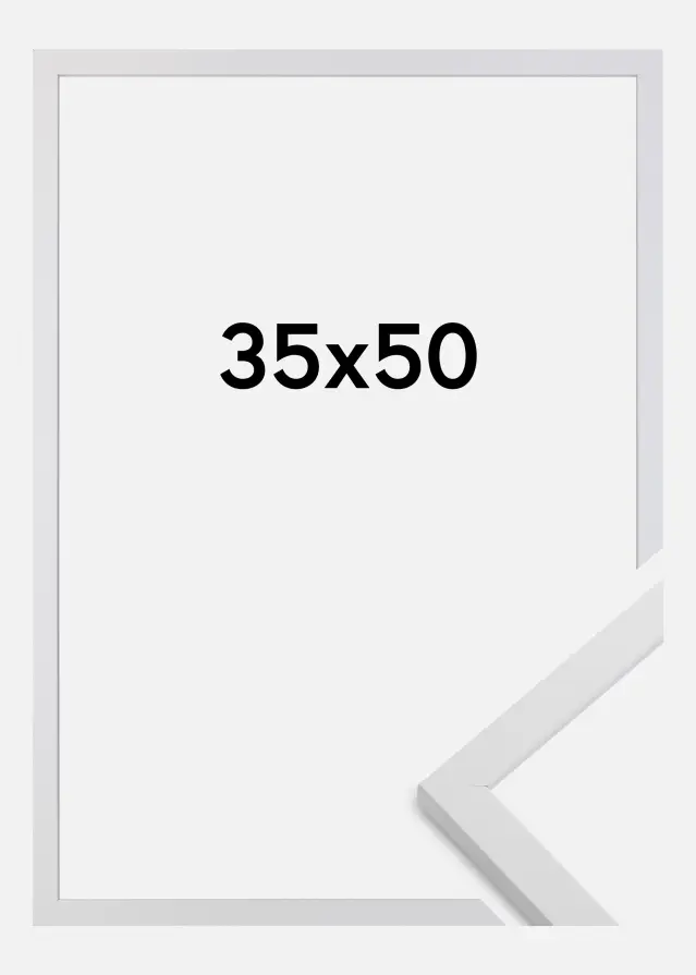Ramme Trendy Akrylglass Hvit 35x50 cm