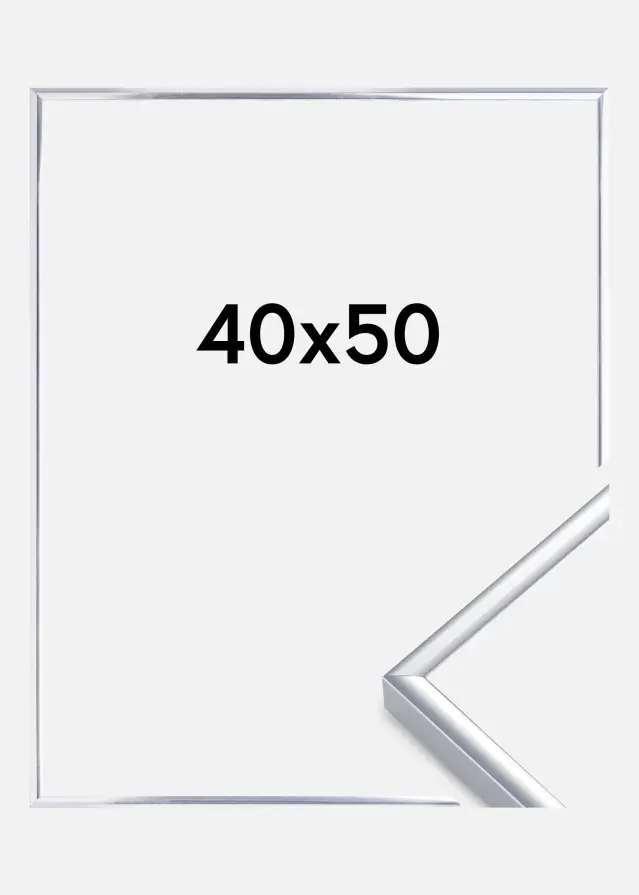Ramme Aluminium Akrylglass Blank Sølv 40x50 cm