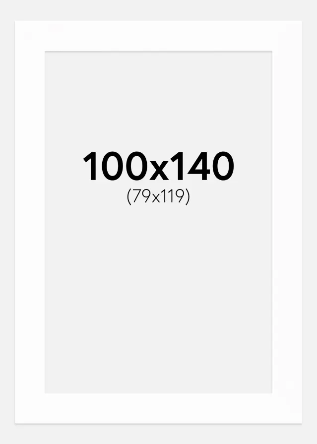 Passepartout Canson Hvid (Hvid kerne) 100x140 cm (79x119)