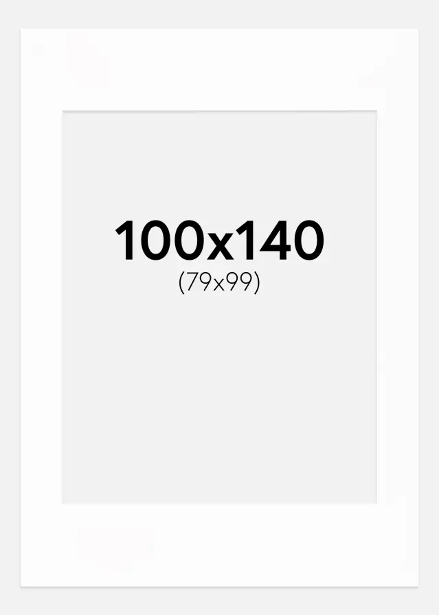 Passepartout Canson Hvid (Hvid kerne) 100x140 cm (79x119)