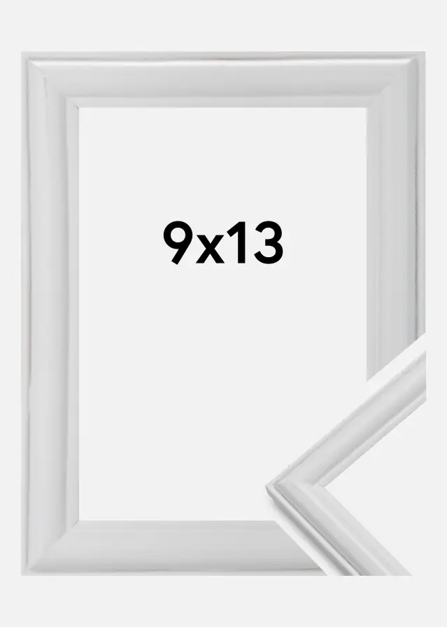 Ramme Line Hvit 9x13 cm