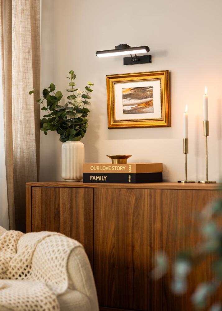 KAILA Gleam Batteridrevet Tavelbelysning 32 cm - Svart