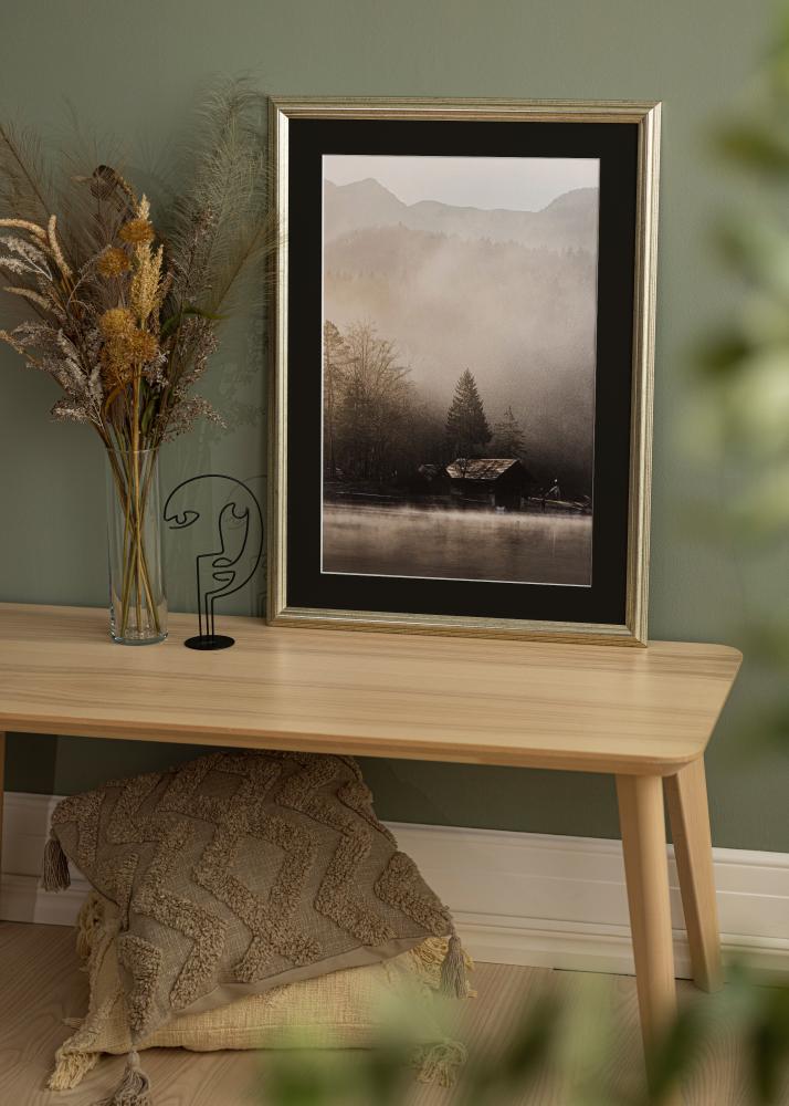 Ramme Västkusten Sølv 70x100 cm - Passepartout Svart 62x93 cm