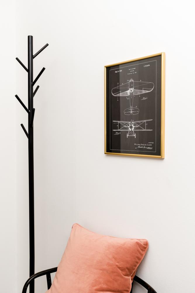 Patenttegning - Fly - Svart Plakat