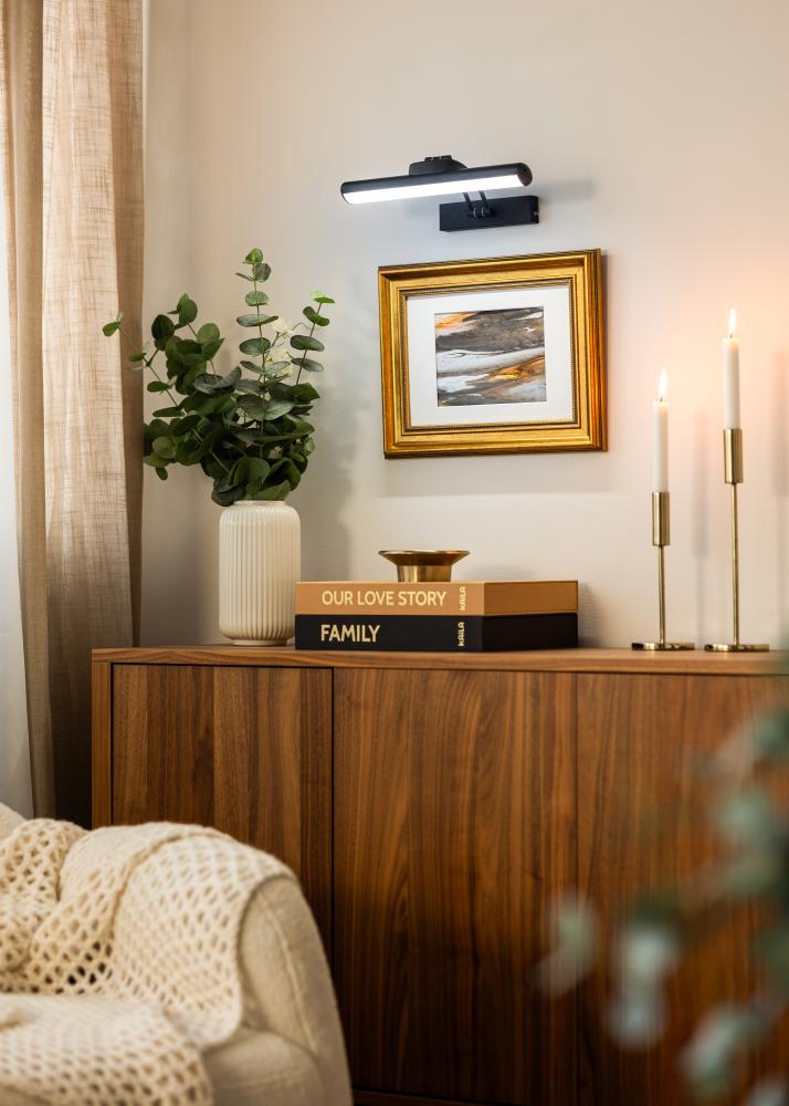 KAILA Gleam Batteridrevet Tavelbelysning 32 cm - Svart