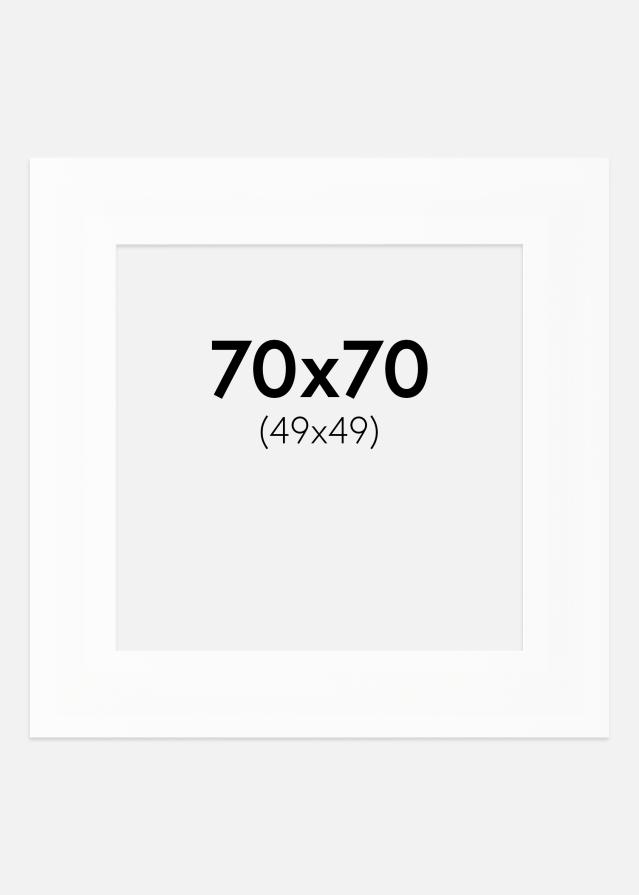 Passepartout XXL Standard Hvit (Hvit Kjerne) 70x70 cm (49x49)