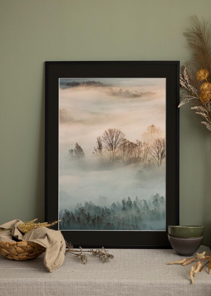 Ramme Edsbyn Svart 40x70 cm - Passepartout Svart 28x58 cm