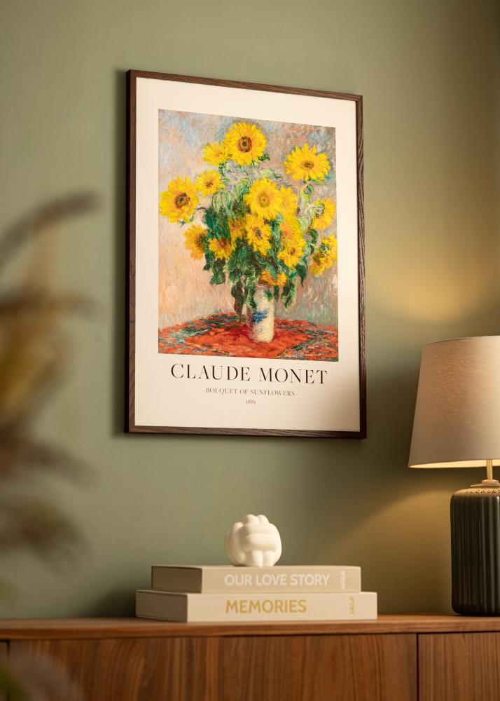 Massive Oak Akrylglass Dark Painted 18x24 cm