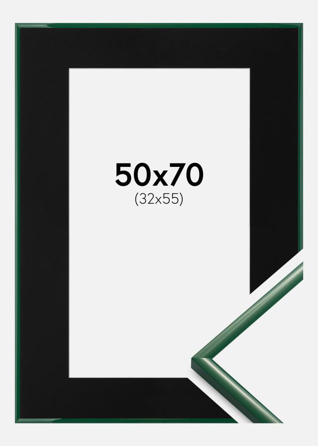 Ramme New Lifestyle Moss Green 50x70 cm - Passepartout Svart 33x56 cm