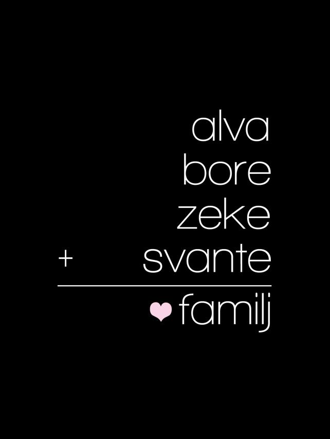 Familieligning Svart - 4 Navn