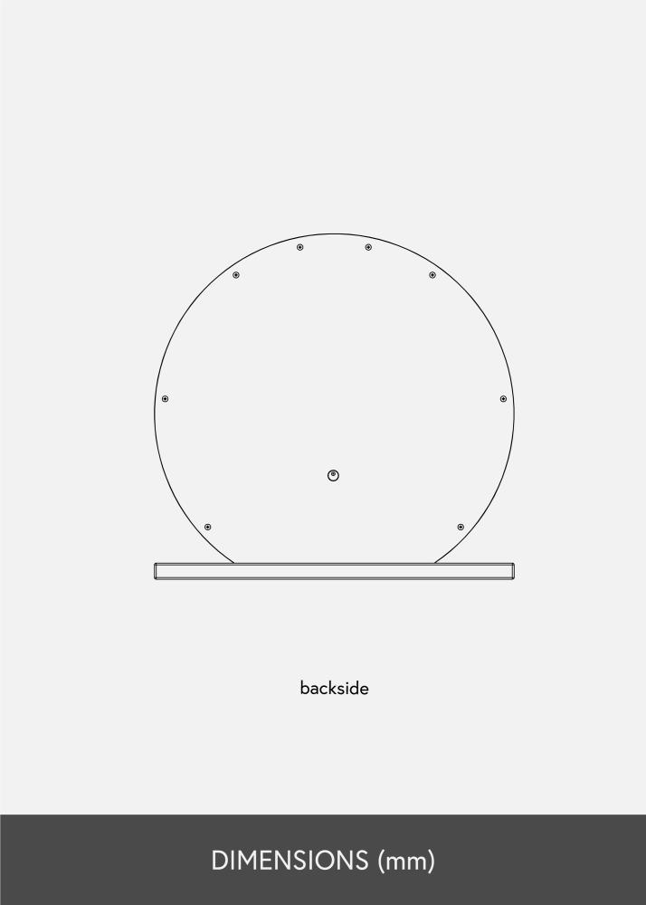 KAILA Sminkespeil V Hvit - 50x48 cm
