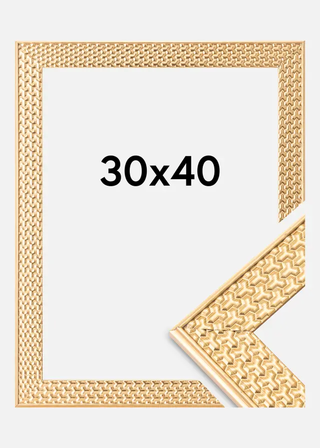 Ramme Grace Akrylglass Gull 30x40 cm