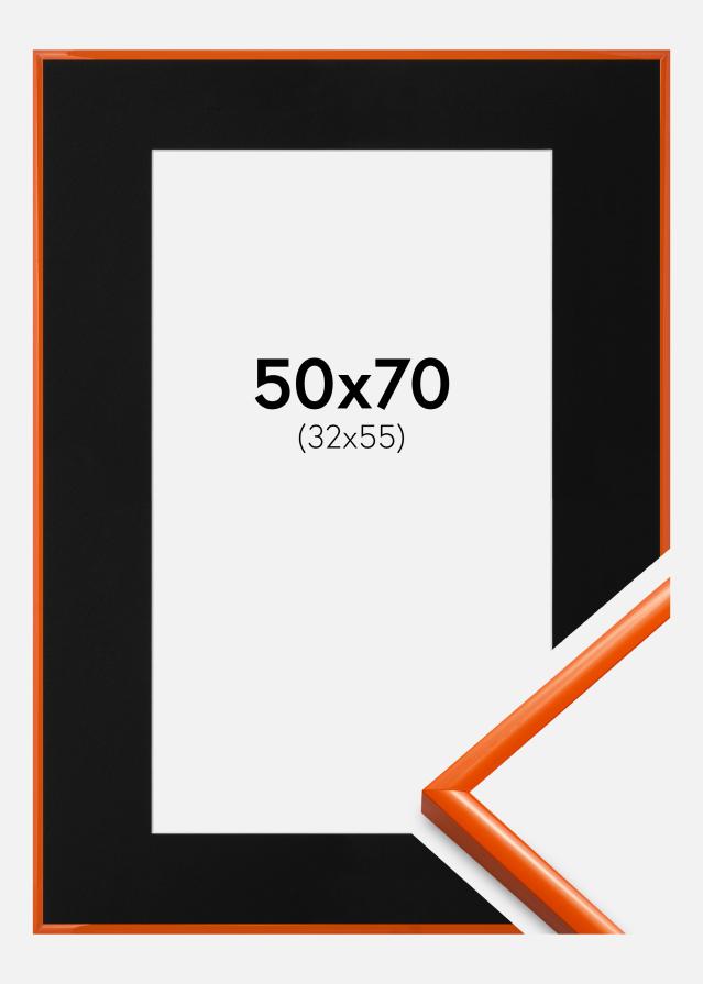 Ramme New Lifestyle Oransje 50x70 cm - Passepartout Svart 33x56 cm