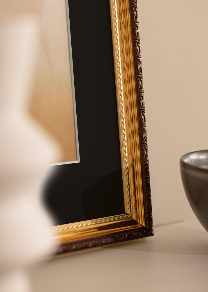 Ramme Abisko Gull 30x40 cm - Passepartout Svart 18x27 cm